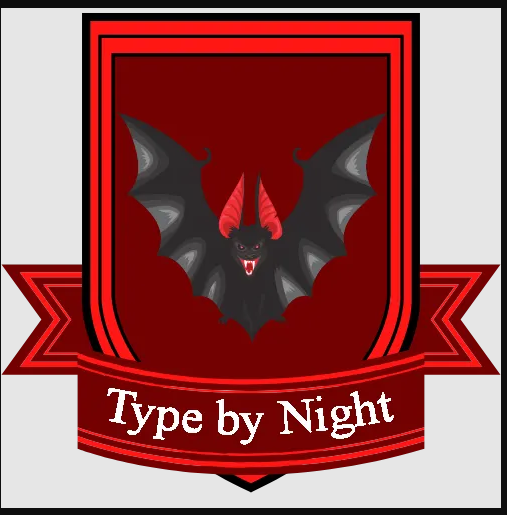 a logo of a bat on a red shield and banner used for the house chirpotera in game of tomes.